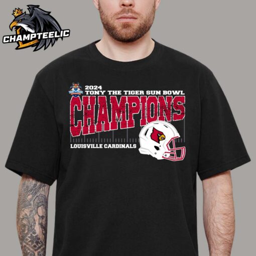 Louisville Cardinals 2024 Tony the Tiger Sun Bowl Champions College Bowl Season Vintage Helmet Unisex T-Shirt