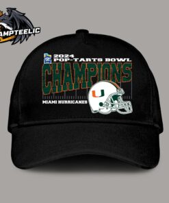 Miami Hurricanes 2024 Pop Tarts Bowl Champions Vintage Style Helmet Classic Cap Hat Snapback