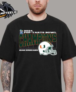 Miami Hurricanes 2024 Pop Tarts Bowl Champions Vintage Style Helmet Unisex T-Shirt