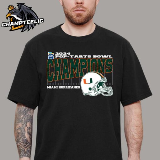 Miami Hurricanes 2024 Pop Tarts Bowl Champions Vintage Style Helmet Unisex T-Shirt