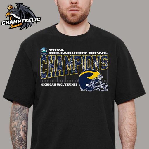 Michigan Wolverines 2024 ReliaQuest Bowl Champions Vintage Helmet Unisex T-Shirt