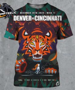 NFL Cincinnati Bengals Vs Denver Broncos Canvus Game Poster On December 28 2024 Week 17 Bring Us The Diamond In The Rough All Over Print Shirt