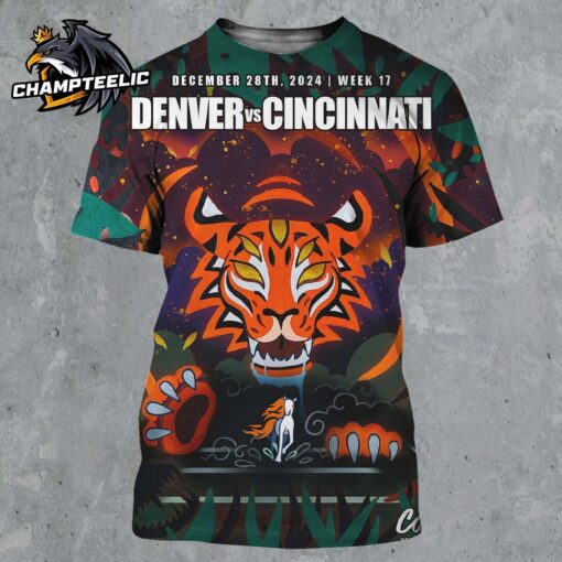 NFL Cincinnati Bengals Vs Denver Broncos Canvus Game Poster On December 28 2024 Week 17 Bring Us The Diamond In The Rough All Over Print Shirt