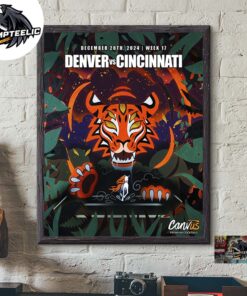 NFL Cincinnati Bengals Vs Denver Broncos Canvus Game Poster On December 28 2024 Week 17 Bring Us The Diamond In The Rough Home Decor Poster Canvas