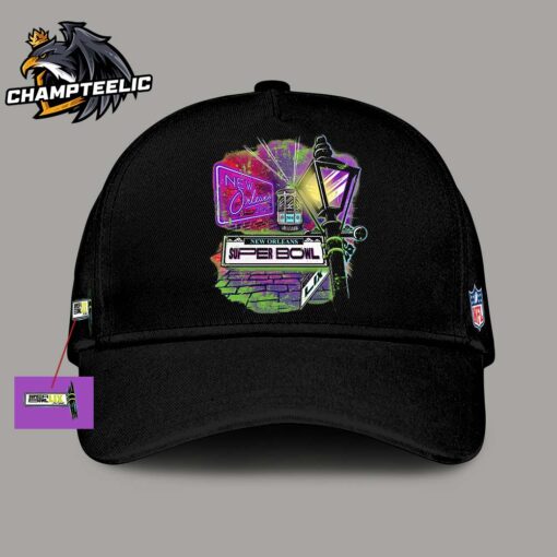 NFL Super Bowl LIX New Orleans Famous Sign Colorful Classic Cap Hat Snapback