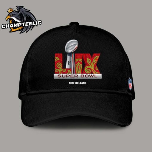 NFL Super Bowl LIX New Orleans Logo Trophy Dimension 2025 Classic Cap Hat Snapback