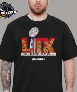 NFL Super Bowl LIX New Orleans Logo Trophy Dimension 2025 Unisex T-Shirt