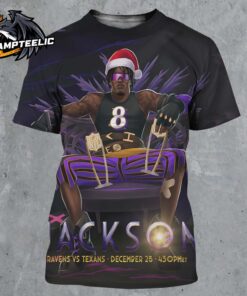 NFL x Arcane League Of Legends Style Lamar Jackson Baltimore Ravens Vs Houston Texas On December 25 2024 NFL Christmas Gameday On Netflix All Over Print Shirt