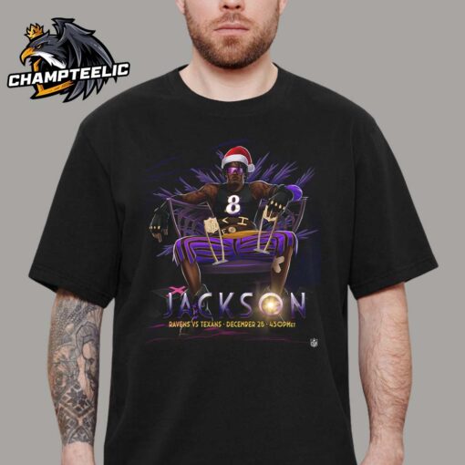 NFL x Arcane League Of Legends Style Lamar Jackson Baltimore Ravens Vs Houston Texas On December 25 2024 NFL Christmas Gameday On Netflix Unisex T-Shirt