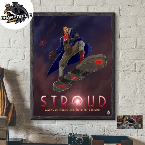 NFL x Ekko Arcane League Of Legends Style CJ Stroud Houston Texas Vs Baltimore Ravens On December 25 2024 NFL Christmas Gameday On Netflix Home Decor Poster Canvas