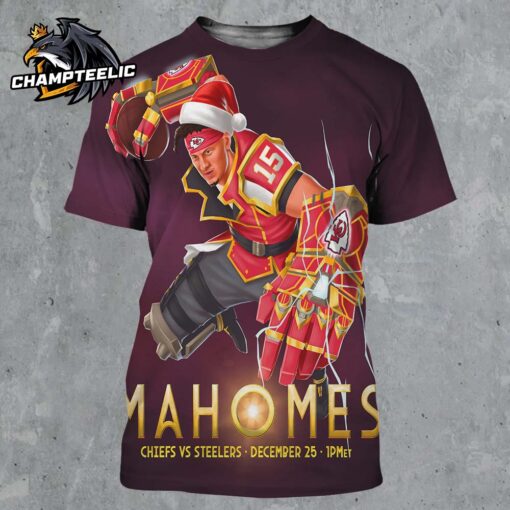 NFL x Vi Arcane League Of Legends Style Patrick Mahomes Kansas City Chiefs Versus The Steeles On December 25 2024 NFL Christmas Gameday On Netflix All Over Print Shirt