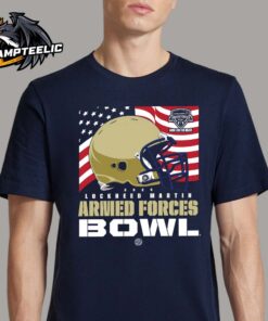 Navy Midshipmen 2024 Armed Forces Bowl Helmet With American Flag Unisex T-Shirt