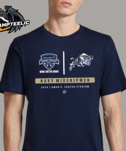 Navy Midshipmen 2024 Armed Forces Bowl Logo Match At Amon G Carter Stadium Classic T-Shirt