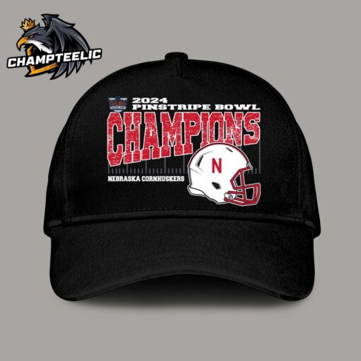 Nebraska Cornhuskers 2024 Bad Boy Mowers Pinstripe Bowl Champions Vintage Style Helmet Classic Cap Hat Snapback