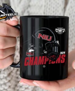 Northern Illinois Huskies Football 2024 Idaho Potato Bowl Champions Helmet Art Coffee Ceramic Mug