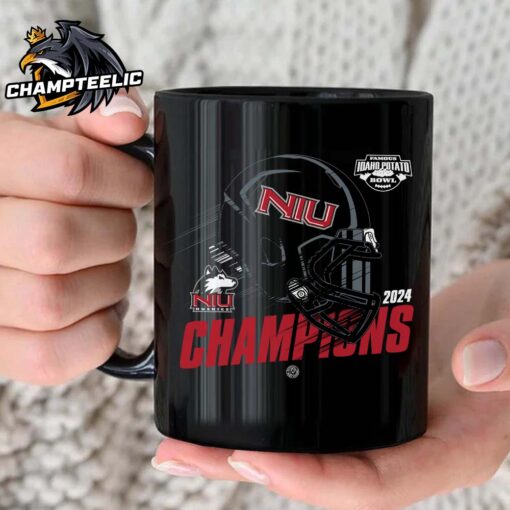 Northern Illinois Huskies Football 2024 Idaho Potato Bowl Champions Helmet Art Coffee Ceramic Mug