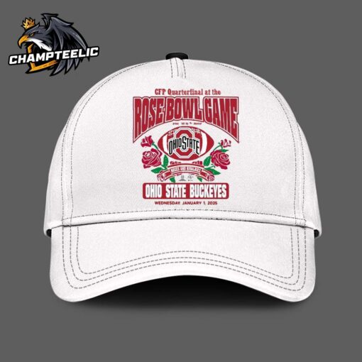 Ohio State Buckeyes College Football Playoff 2025 Rose Bowl Roses And Rivalries Classic Cap Hat Snapback