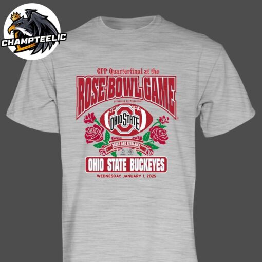 Ohio State Buckeyes College Football Playoff 2025 Rose Bowl Roses And Rivalries Unisex T-Shirt