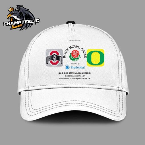 Ohio State Buckeyes Face Oregon Ducks In The 2025 Rose Bowl CFB Playoff On January 1 2025 In Pasadena CA Classic Cap Hat Snapback