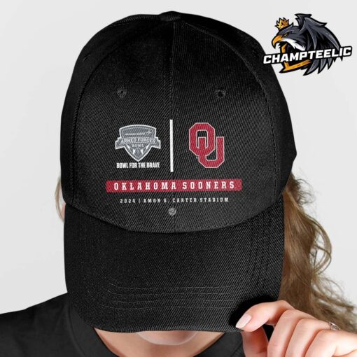 Oklahoma Sooners 2024 Armed Forces Bowl Logo Match At Amon G Carter Stadium Classic Cap Hat Snapback