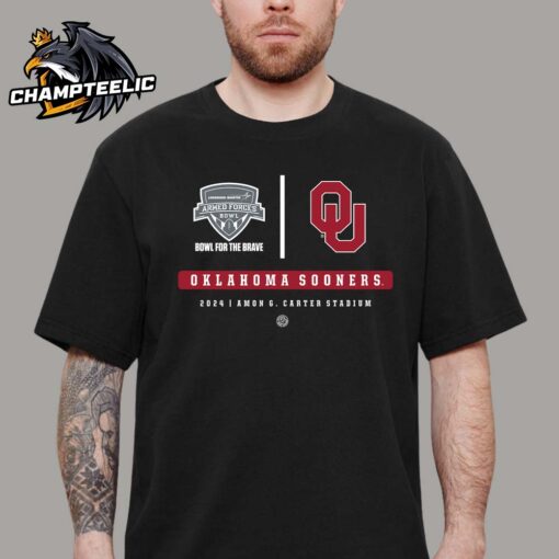 Oklahoma Sooners 2024 Armed Forces Bowl Logo Match At Amon G Carter Stadium Classic T-Shirt