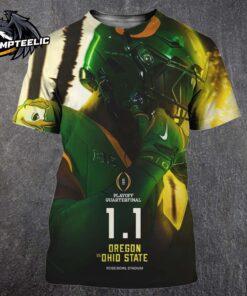 Oregon Ducks The Matchup Is Set Versus Ohio State Buckeyes CFB Playoff 2025 Rose Bowl Game All Over Print Shirt