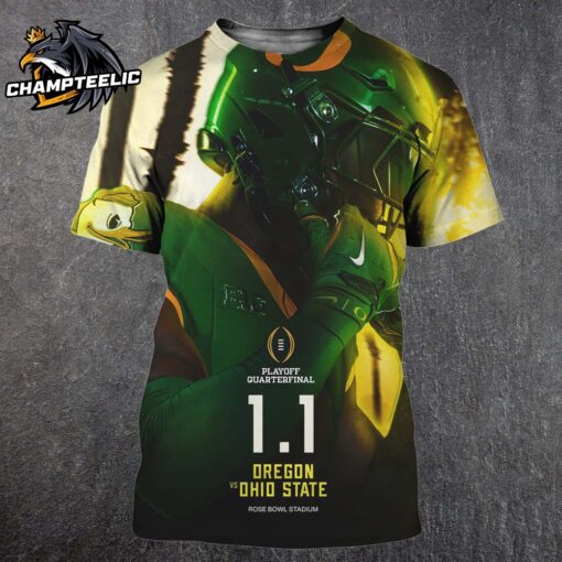 Oregon Ducks The Matchup Is Set Versus Ohio State Buckeyes CFB Playoff 2025 Rose Bowl Game All Over Print Shirt