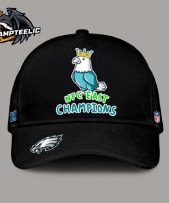 Philadelphia Eagles Cute Mascot 2024 NFC East Champions Classic Cap Hat Snapback