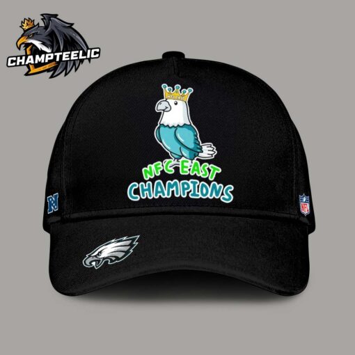 Philadelphia Eagles Cute Mascot 2024 NFC East Champions Classic Cap Hat Snapback