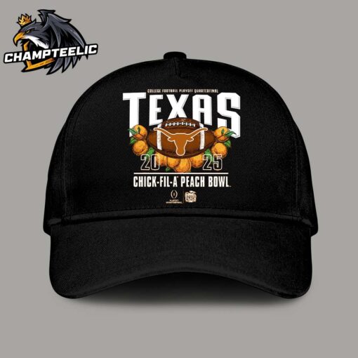 Texas Longhorns Texas Orange College Football Playoff Quarterfinal 2025 Chick Fil A Peach Bowl Classic Cap Hat Snapback