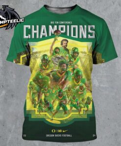 The Oregon Ducks Football Are 2024 Big Ten Conference Champions All Over Print Shirt