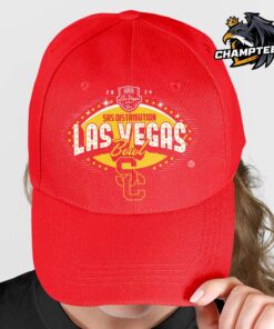 USC Trojans 2024 Las Vegas Bowl Las Vegas Sign Style Red Cap Hat Snapback