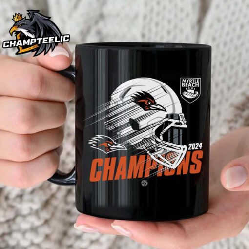 UTSA Roadrunners Football 2024 Myrtle Beach Bowl Champions Helmet Art Ceramic Mug