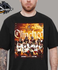 Washington Commanders Clinched The 2024 2025 NFL Playoffs Anybody Anywhere Anytime Unisex T-Shirt