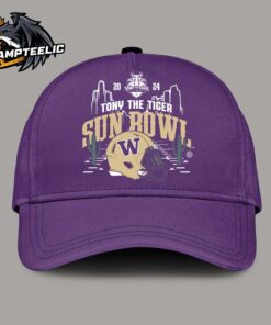 Washington Huskies 2024 Tony The Tiger Sun Bowl Championship Bound Signature Purple Cap Hat Snapback