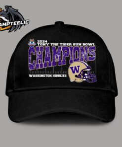 Washington Huskies 2024 Tony the Tiger Sun Bowl Champions College Bowl Season Vintage Helmet Classic Cap Hat Snapback