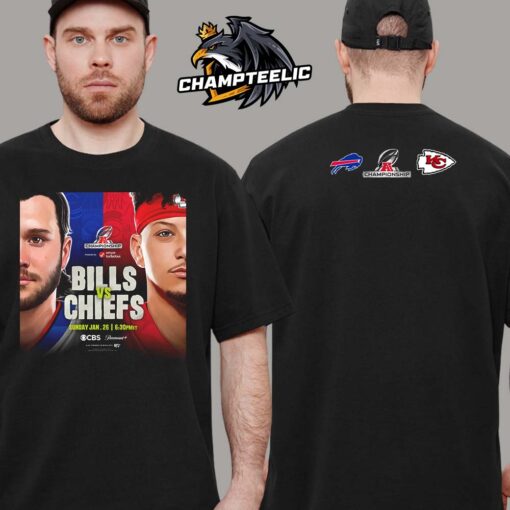 2024 AFC Championship Bills Vs Chiefs Allen Vs Mahomes Matchup Two Sides Unisex T-Shirt