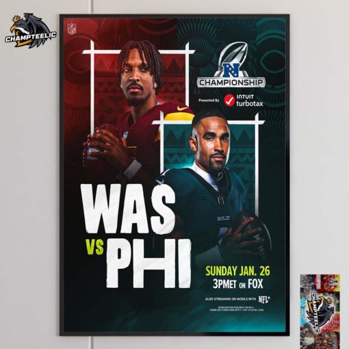 2024 NFC Championship Matchup Washington Commanders Vs Philadelphia Eagles On Jan 26 2025 Home Decor Poster Canvas