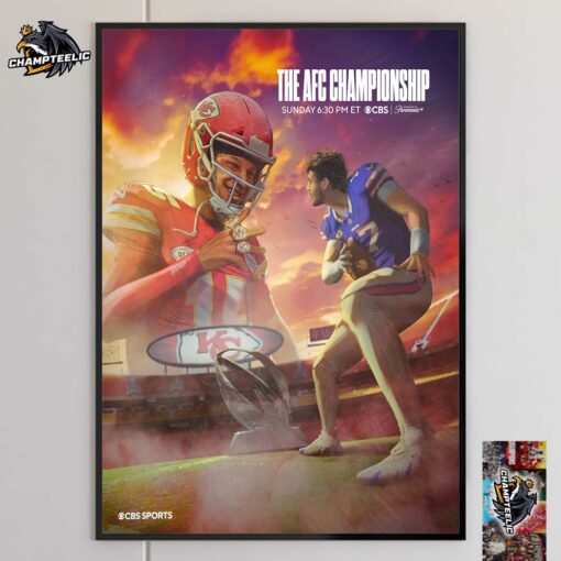 2024 The AFC Championship Buffalo Bills Josh Allen Vs Kansas City Chiefs Patrick Mahomes Home Decor Poster Canvas