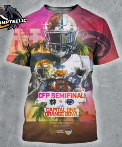 2025 Capital One Orange Bowl CFP Semifinal Notre Dame Football Vs Penn State Football Head To Head Matchup All Over Print Shirt