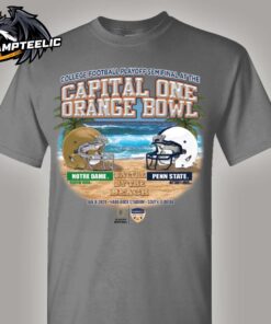 2025 Capital Orange Bowl Notre Dame Fighting Irish And Penn State Nittany Lions Battle By The Beach CFP Semifinal Unisex T-Shirt