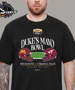 2025 Duke’s Mayo Bowl Minnesota Golden Gophers Head To Head Virginia Tech Hokies Championship Matchup Unisex T-Shirt