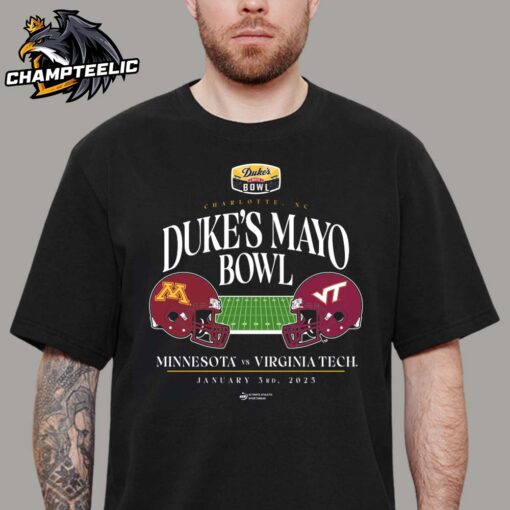 2025 Duke’s Mayo Bowl Minnesota Golden Gophers Head To Head Virginia Tech Hokies Championship Matchup Unisex T-Shirt