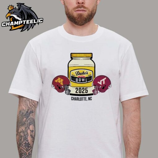 2025 Duke’s Mayo Bowl Minnesota Golden Gophers Head To Head Virginia Tech Hokies Duke’s Mayo Bottle Unisex T-Shirt