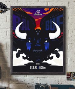 2025 NFL Divisional Baltimore Ravens And Buffalo Bills Matchup Mascot Art Home Decor Poster Canvas