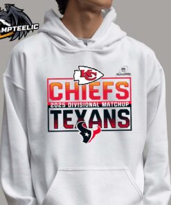 2025 NFL Playoffs Kansas City Chiefs Head To Head Houston Texans 2025 Divisional Matchup T-Shirt