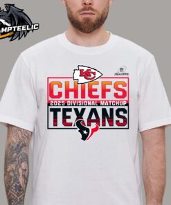 2025 NFL Playoffs Kansas City Chiefs Head To Head Houston Texans 2025 Divisional Matchup T-Shirt