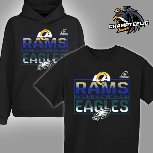 2025 NFL Playoffs Los Angeles Rams Head To Head Philadelphia Eagles 2025 Divisional Matchup T-Shirt