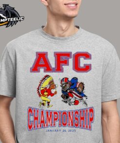 AFC Championship 2025 Kansas City Chiefs Vs Buffalo Bills Mascots Classic T-Shirt