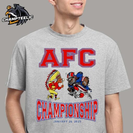 AFC Championship 2025 Kansas City Chiefs Vs Buffalo Bills Mascots Classic T-Shirt